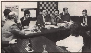 Vereinsversammlung 1982, in der Mitte der Vorsitzende Siegfried Groß
